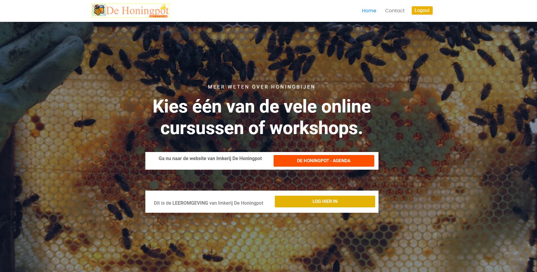 Leeromgeving De Honingpot inlogpagina